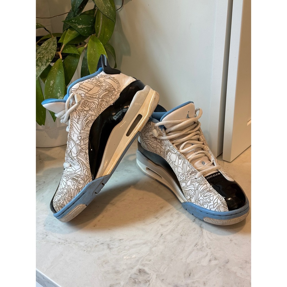 Jordan Dub Zero GS Kids 5.5Y White University Blue Laser Sneaker DV1360-114 - Picture 6 of 7